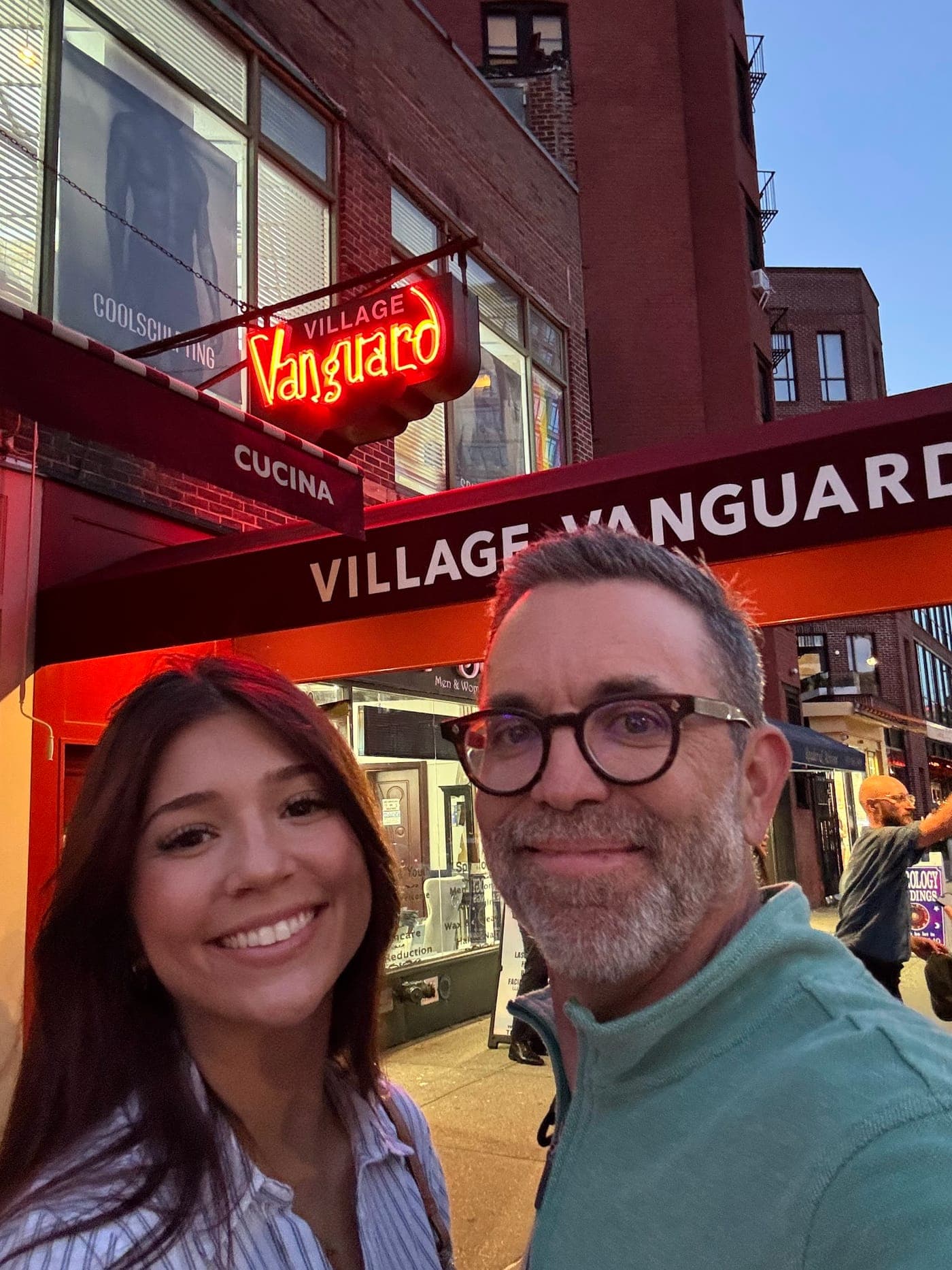 Terry and Reese at the Village Vanguard jazz club in New York