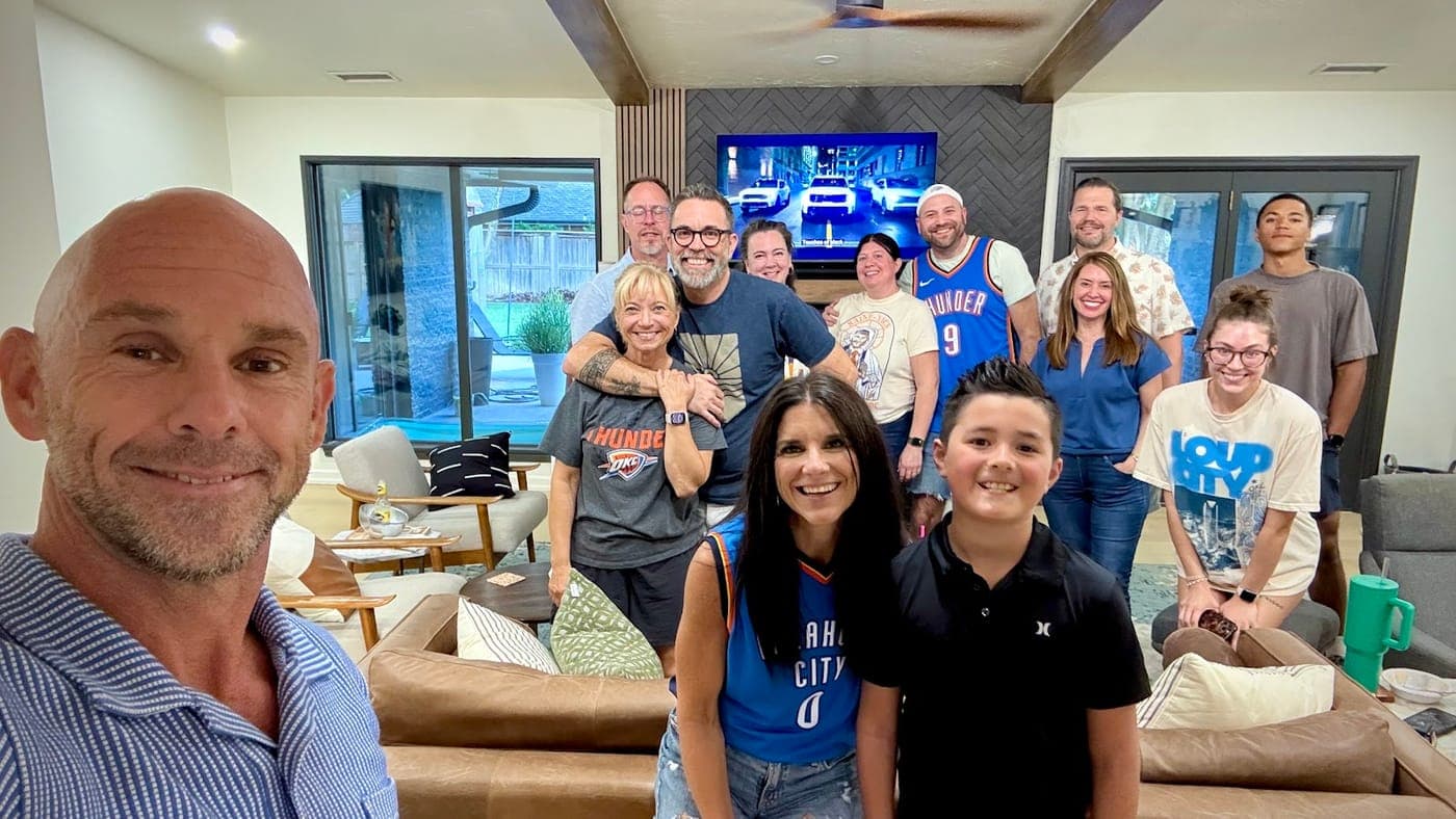 The BEMA group at an OKC Thunder watch party