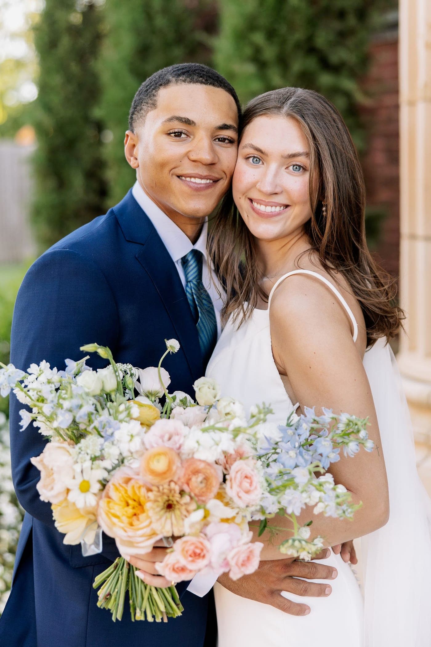 Riley and Reia on their wedding day